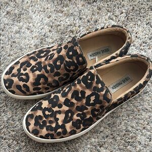 Steve Madden Leopard Print Slip-On Sneakers